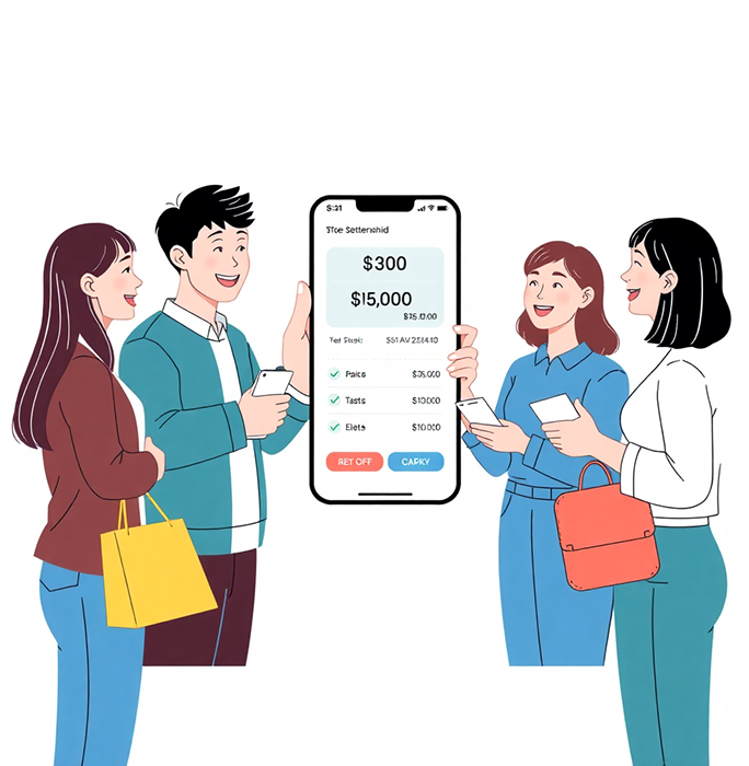 정산 기능 일러스트레이션